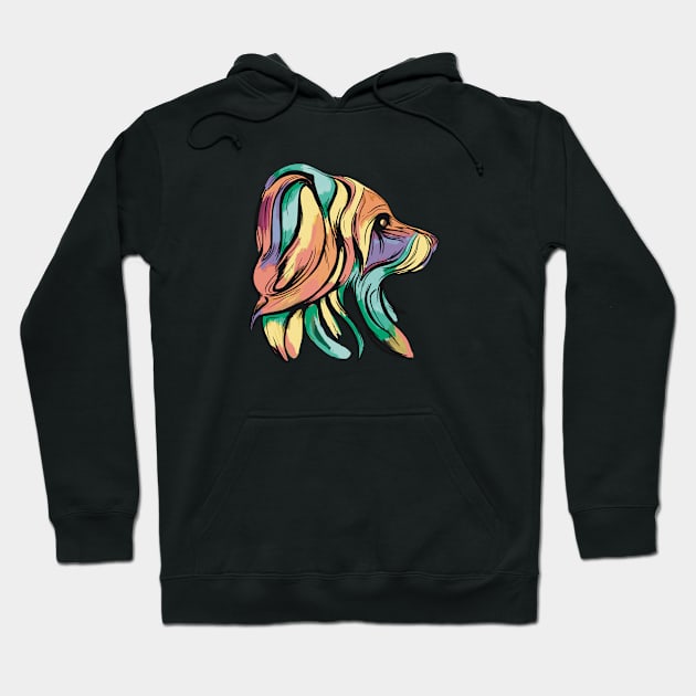 A Beautiful Colorful Dog Hoodie by EzekRenne